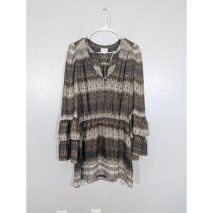 Parker Mini Dress S Silk Ruffle Sleeve Boho Forest Fairy Cottagecore